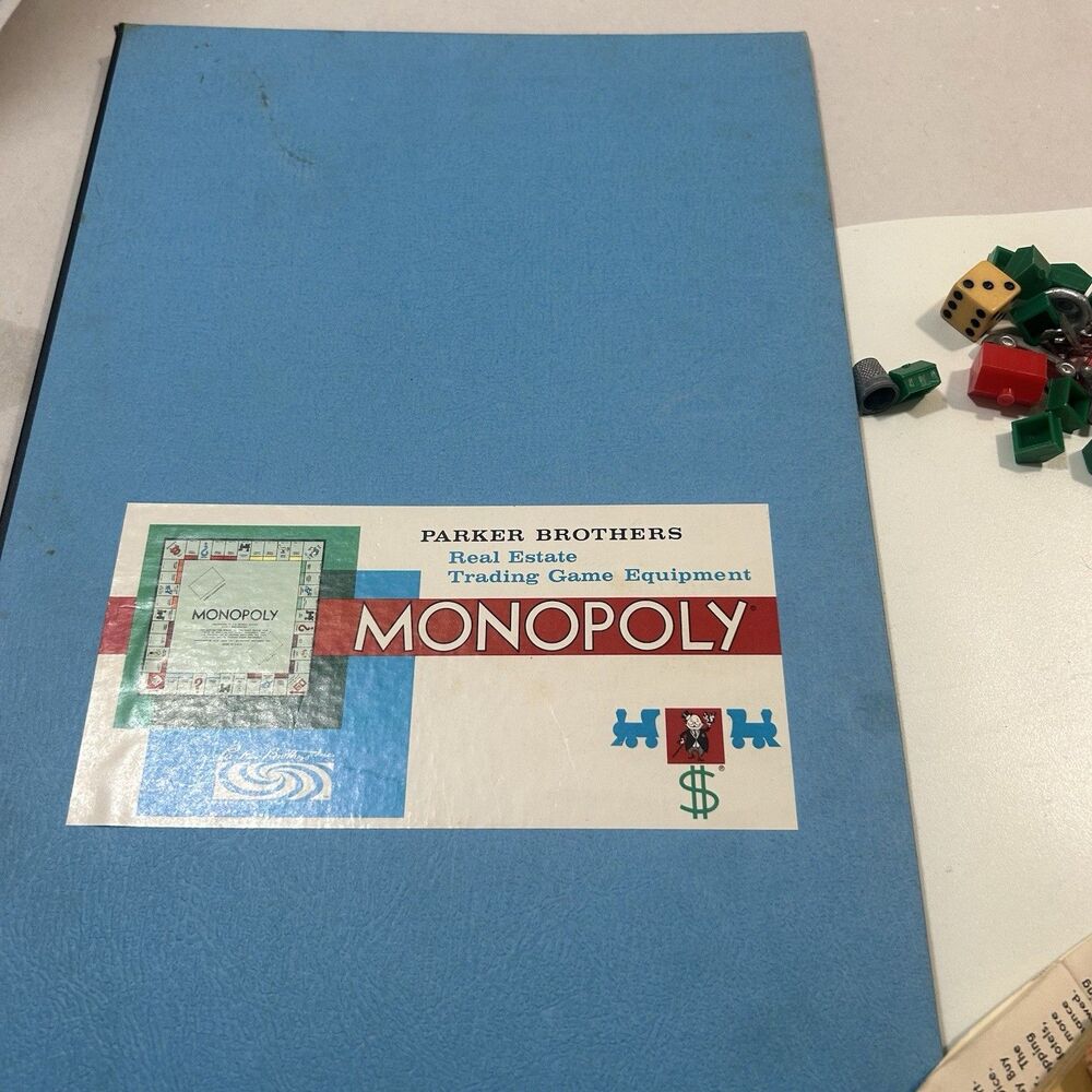 Vintage 1961 MONOPOLY Board Game Parker Brothers with Metal Tokens - Picture 4 of 15